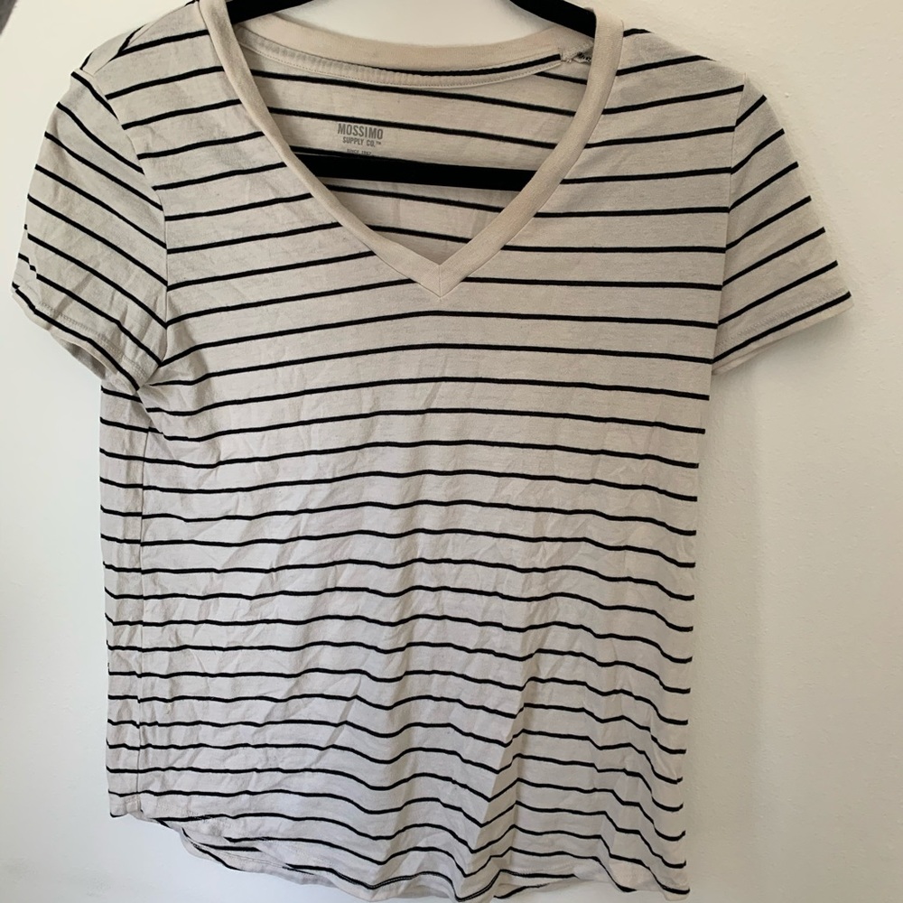 Striped V-Neck T-Shirt